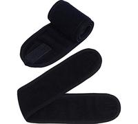 2 Pack Facial Spa Headband with Tape-Cloth Head Wrap for Bath,Makeup,Yoga Sport,Black
