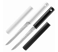 2 Pack Fancy Letter Opener Envelope Slitter, Office Desktop Mail Opener with Cover, Letter Envelope Knife with Sheath for Home, Office (Black and White)