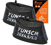 2 Pack Fat Tyre Inner Tubes 26" x 4.8/5.0 AV32mm Schrader Valve 26" Fat Tyre Bicycle Tubes Compatible with26x4.5 26x4.6 26x4.80 26x4.90 26x5.0 Electric Bike/Fat Tyre Bike Tubes