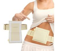 [2 Pack] Feeding Tube Belt, PEG Tube Holder G-Tube Protective Belt Breathable Beige with Slit for G Tube J Tube PEG Tube Supplies, No More Taping The Tube