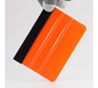 2-Pack Felt Edge Squeegee Tool for Car Vinyl Wrap, Window Tint, & Peel-and-Stick Wallpaper - Professional Bubble Remover with Scratch-Resistant ABS Plastic (orange)