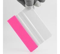 2-Pack Felt Edge Squeegee Tool for Vinyl Wrap, Window Tint, & Peel-and-Stick Wallpaper - Bubble Remover with Scratch-Resistant ABS Plastic, Includes Two Replacement Felt Pads (pink white)