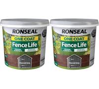 2 Pack Fence Life Wood Treatment, 2 x 5 litres, One Coat Formula (2 X Charcoal Grey)