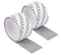 2 Pack Fibreglass Window Screen Repair Kit - Heavy Duty Insect Mesh Tape (2" x 80"), Strong Adhesive Anti-Mosquito Netting Patch for Fly Screens & Home Protection, Black