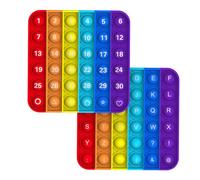 2 Pack Fidget Toys, ABC Learning Educational Toys, 26 Letters and Numbers 1-30, Bulk Popper Games and Party Favors for Toddlers Sensory Toys for Kids