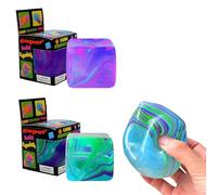 2 Pack Fidget Toys Squishy Stress Cube Giant Ice Cube Sensory Ball,Squishy Stress Relief Toys, Autism Fidget,Classroom Prize Stress Balls for Adults & Kids