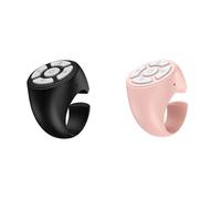 2 Pack Finger Scrolling Ring, TIK-Tok Wireless Finger Scroller, Fingertip Wireless Blue-tooth Remote Control, Portable Finger Ring Page Turning Remote Control for Clicker Control Volume and Interface