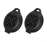 2 Pack Fire Retardant Coil Holders with Weather Resistant Cover, Suitable for Various Outdoor Settings, Includes Ash Tray for Simple Cleanup (Black)