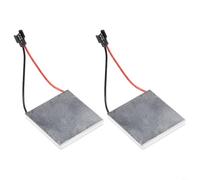 2 Pack Fireplace Fan Generator Sheets, 40mm Semiconductor Stove Burner Motor Parts for Wood Burning Stoves Heating Systems Replacement Accessories Silver