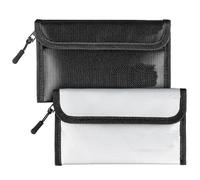 2 Pack Fireproof Bag, 8 x 5'' Fireproof Money Bag, Small Fireproof & Waterproof Document Bag, Fireproof Envelope with Zipper, Waterproof Cash Pouch for Valuables/Jewelry/Cash/Passport/Invoices