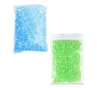2 Pack Fish Bowl Beads150g Clear Slime Beads for Homemade DIY Craft Accessories Home Decor Light Blue Green