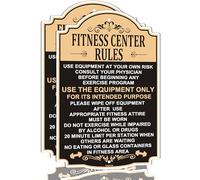 2 Pack FITNESS CENTER RULES Sign Use Equipment at Your Own Risk Consult your physician Use The Equipment Only For Its Intended Purpose Road Business Signs 12 x18 inches Metal Rust Aluminum UV