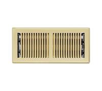 [2 Pack] Fits 4x10 and 10x4 Duct Opening | Floor Register with Contemporary Louvered Design by Handua | Heavy Duty Walkable Design | Damper | Floor Vent | Easy Adjust Air Supply Lever | Polished Brass