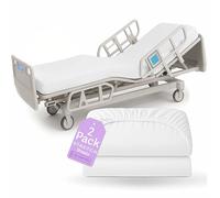 2 Pack Fitted Hospital Bed Sheets - Cotton Rich Soft Knitted Jersey Sheet 36” x 84” x 12”