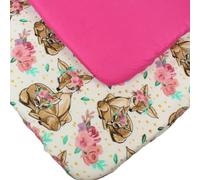 2-Pack Fitted Sheet for Baby, Toddler, Child, 100% Cotton Super Soft with Gril's Beautiful Magenta Pink Deer Pattern, for Bedside Crib, Compatible with Chicco Next2Me, Tutti Bambini Cozee, 55x90cm