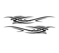 2 Pack Flame Graphics Car Side Stickers, 94.4 Inch x 15.3 Inch Vinyl Body Decals for SUV Truck Off-Road Vehicles, Waterproof and For Easy to Apply