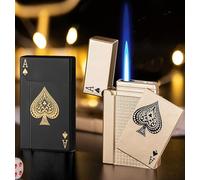 2 Pack Flame Torch Lighter Butane Refillable,Adjustable Jet Torch Lighter,Classic Pocket Lighter for Men and Women,(Without Butane)