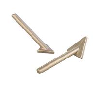 2 Pack Flat Triangle Brass Soldering Iron Tip Replacement Efficient Welding Suitable for Various Items