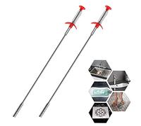 2 Pack Flexible Grabber Pickup Tool, Snake Drain Hair Clog Remover, Retractable Claw Handy Reacher for Litter Pick, Plug Hole, Drain, Sink, Toilet (60cm)