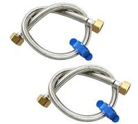 2 Pack Flexible Tap Connector 50cm 1/2 "to 1/2" BPS Female Brass Nut 304 Stainless Steel Flexible Wire Braided Hose for Hot and Cold Universal Water Inlet Hose for Toilet Water Heater