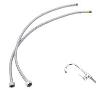 2 Pack Flexible Tap Connectors,40cm,M10 x 1/2" Fitting Flexi Pipes for Plumbing,Flexi Tap Connectors,Flexi Pipe,Stainless Steel Braided Tap Flexible Hose Pipe for Kitchen Sink and Bathroom Basin