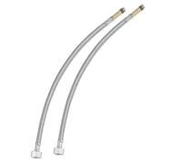 2 Pack Flexible Tap Connectors M10(10mm) x 1/2", 600mm Flexi Pipes Monobloc Mixer Tap Connectors, Braided Hose Hot Cold Water Supply for Kitchen Bathroom Sink