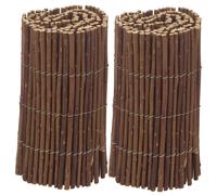 (2 Pack) Flexible Wooden Willow Garden Edging & Arch Fencing
