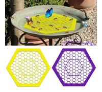 2 Pack Floating Bee Island Use for Bee Cups for Garden, Colorful Bee Insect Waterer, Bee Waterer and Butterfly Water Stations, Bee Water Catcher Cups for Thirsty Pollinators, Bee Bath