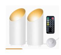 2 Pack Floor Can Lights - 6000K LED Up Lights with Remote and Timer, 3 Color Temperatures and Dimmable Uplighting Spotlights for Dark Corner Sofa House Plant Wall Artwork Indoor (White)