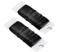 2 Pack Floristry Wire Black Garden Floral Wire 22 Gauge FloristsWire,FloralWire Christmas WreathWire,MossingWire Binding Wires Flexible Paddle Wires for Xmas Wreath Makeing,Craft,Flower Arrangements