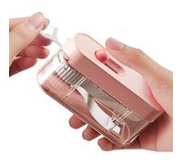 2 Pack Floss Pick Dispenser,Automatic Floss Picks Organizer Refillable Floss Dispenser Without Floss Picks (Pink-B)