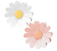 2 Pack Flower Magnetic Chip Clips for Refrigerator Decorative Pink Fridge Magnets Cute Multi-Purpose Petal Sealing Clips for Snack Bags