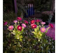 2 Pack Flower Solar Lights Outdoor Garden, Snow Lotus Solar Garden Lights, Waterproof IP65 Solar Powered Decorative Flower Path Light, Warm White LED, Easy Installation for Outdoor, Yard, Fence, Patio