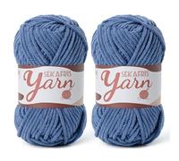 2 Pack Fluffy Velvet Yarn for Crocheting，Baby Blanket Yarn for Crocheting Soft，100g(131yds) Amigurumi Yarns，Plush Chenille Crochet Yarns，Puzzle Yarn for Crochet Weaving Craft(2 Navy Blue)