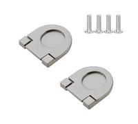 2 Pack Flush Pull Handle, Hidden Recessed Door Handle for Kitchen Cupboard Wardrobe Hatch Locker Sliding Doors (Silver, 36MM)