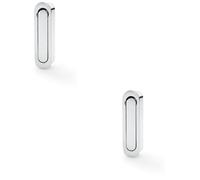 2 Pack - Flush Sliding Pocket Door Pull Handle - Polished Chrome 70mm x 19mm Radius Edge