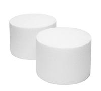 2 Pack Foam Cake Dummies, 6x4 Inch Dummy Rounds for Decorating, Fake Wedding Cake