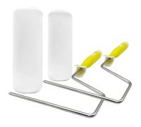 2 Pack Foam Paint Roller Covers, 9 Inch Foam Paint Rollers with 2 Roller Frame, High Density Foam Paint Roller Kit for Painting Walls, Cabinet, Ceilings, House