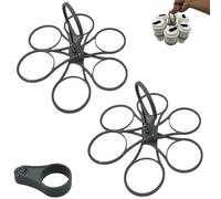 2 Pack Foldable 6-Cup Drinks Carrier,Portable Reusable Beverage Holder with Handle for Festivals, Sports & Parties Festival Essentials