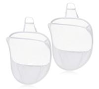 2 Pack Foldable Mesh Hanging Laundry Hamper, Space-Saving Wall Mounted Dirty Clothes Organizer Small Over the Door Laundry Baskets for Home, Dorms, Hotels, RVs White