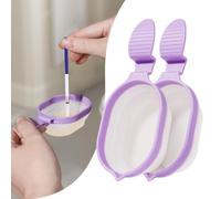 2 Pack Foldable Pee Cup with Built-in Test Rest - Women’s Ovulation & Pregnancy Testing Reusable Collapsible Urine Collection Cup - Hygienic & Discreet for Home Fertility Tests (Purple)
