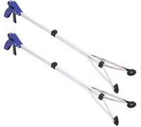 2 Pack Foldable Reacher Grabber Tool, Long 32" Foldable Extender Gripper Tool, Suction Cups for Precise Work, Claw Trash Garbage Picker