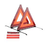 2 Pack Foldable Warning Reflective Triangles with Carrying Case Safety Triangles Kit Road Emergency Warning Reflector Roadside Reflective Early Board Car Stop Sign