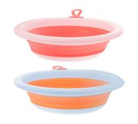 2 Pack Folding Baby Washbasins, Cartoon PP Infant Face Bathtub | Easy Storage Portable Design, Child-friendly Use, Suitable for Camping Picnics, Caregivers and Boys and Girls Random Style