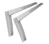2 Pack Folding Shelf Brackets Stainless Steel Collapsible Shelf Brackets Heavy Duty Wall Mounted Shelving Support Brackets