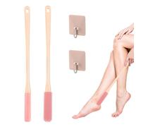 2 Pack Foot Brush, Cleaning, Anti-itching Exfoliating, Shower Toe Cleaner, Long-Handled Toe Cleaner, Removes Bacteria That Cause Itchy Feet and Dusty Feet, Gray, 41CM (B)