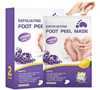 2-Pack Foot Peel Mask, Foot Peeling Mask for Hard Skin, Foot-Mask Callus Remover, Moisturising Socks for Feet Care, Effectively Removes Dry, Dead Skin & Repairs Cracked Heels - Lavender