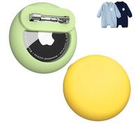 2 Pack for Air Tag Holder for Kids Hidden Silicone Case Cover with Safety Pins for Children Elderly Pets Backpack Luggage for Air Tag (Matcha Green/Yellow)