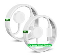 2 Pack for Apple Watch Charger Cable USB C Magnetic iWatch Charger Fast Charging Cord 1M for Apple Watch Series Ultra 3/SE 3/Ultra 2/Ultra/SE/11/10/9/8/7/6/SE2/5/4/3/2/1-White