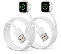 2 Pack for Apple Watch Charger, iWatch Charger Cable Magnetic Cord Compatible with iWatch Series 10/SE 2/SE/9/8/7/6/5/4/3/2/1-White 100cm